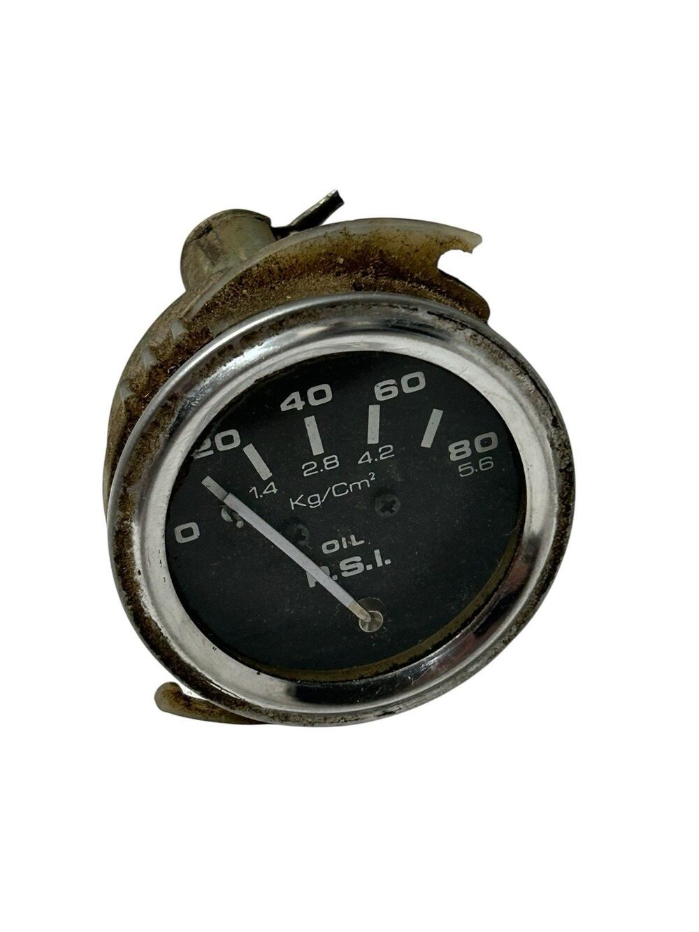 Vintage Oil Pressure Gauge P.S.I. 0-80 Luscombe Cessna Piper Aircraft ??